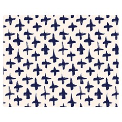 Pattern Ink Blue Navy Crosses Grunge Flesh And Navy Pattern Ink Crosses Grunge Flesh Beige Background Double Sided Flano Blanket (medium)  by genx