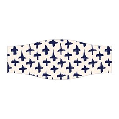 Pattern Ink Blue Navy Crosses Grunge Flesh And Navy Pattern Ink Crosses Grunge Flesh Beige Background Stretchable Headband by genx