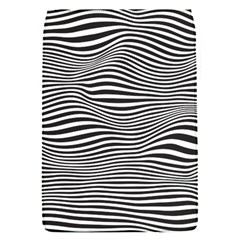 Retro Psychedelic Waves Pattern 80s Black And White Removable Flap Cover (s) by genx