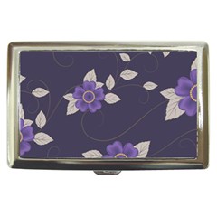 Purple flowers Cigarette Money Case