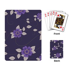 Purple flowers Playing Cards Single Design