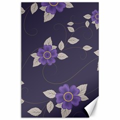 Purple flowers Canvas 24  x 36 