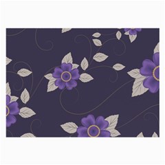 Purple flowers Large Glasses Cloth (2-Side)