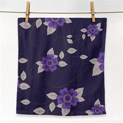 Purple flowers Face Towel