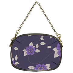 Purple flowers Chain Purse (One Side)