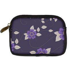 Purple flowers Digital Camera Leather Case