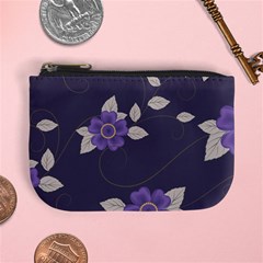 Purple flowers Mini Coin Purse