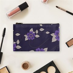 Purple flowers Cosmetic Bag (Small)