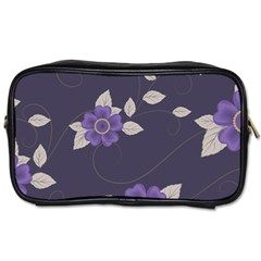 Purple flowers Toiletries Bag (Two Sides)