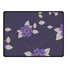 Purple flowers Fleece Blanket (Small)