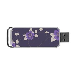 Purple flowers Portable USB Flash (One Side)