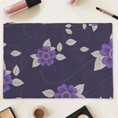 Purple flowers Cosmetic Bag (XXL)