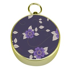 Purple flowers Gold Compasses