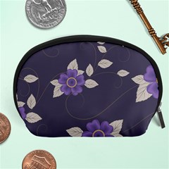 Purple flowers Accessory Pouch (Large)