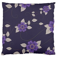 Purple flowers Standard Flano Cushion Case (One Side)