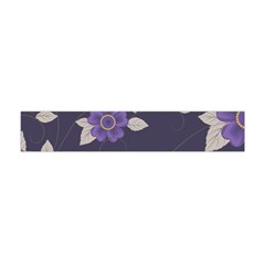 Purple flowers Flano Scarf (Mini)