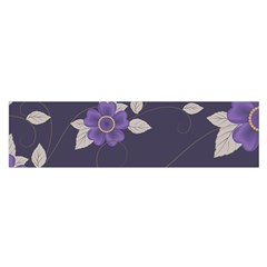 Purple flowers Satin Scarf (Oblong)