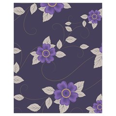 Purple flowers Drawstring Bag (Small)