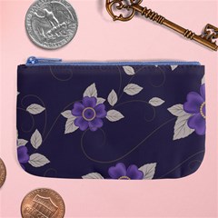 Purple flowers Large Coin Purse