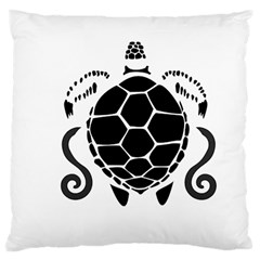 Sea Turtle Shell Top Silhouette Large Cushion Case (single Sided)  by WayfarerApothecary