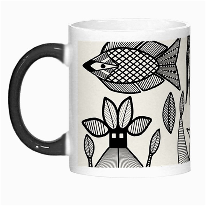 African Senufo Korhogo Tribal Ethnic Art Elements Vector Morph Mugs