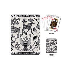 African Senufo Korhogo Tribal Ethnic Art Elements Vector Playing Cards (mini) by BluedarkArt