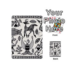 African Senufo Korhogo Tribal Ethnic Art Elements Vector Playing Cards 54 (mini) by BluedarkArt