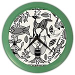 African Senufo Korhogo Tribal Ethnic Art  Color Wall Clock Front