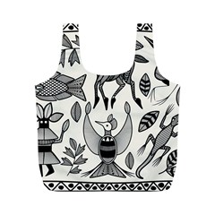 African Senufo Korhogo Tribal Ethnic Art  Full Print Recycle Bag (m)