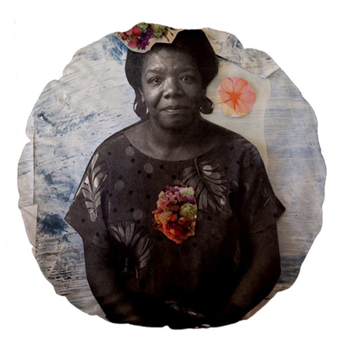 Maya Angelou Large 18  Premium Round Cushions