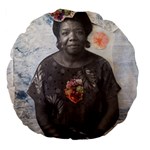 Maya Angelou Large 18  Premium Round Cushions Back