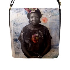 Maya Angelou Flap Closure Messenger Bag (l) by itshanapa