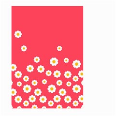 Flowers White Daisies Pattern Red Background Flowers White Daisies Pattern Red Bottom Large Garden Flag (two Sides)