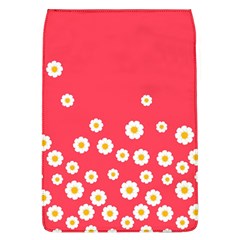 Flowers White Daisies Pattern Red Background Flowers White Daisies Pattern Red Bottom Removable Flap Cover (l) by genx