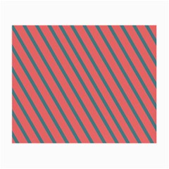 Living Coral Diagonal Stripes Small Glasses Cloth by LoolyElzayat