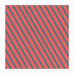 Living Coral Diagonal Stripes Medium Glasses Cloth by LoolyElzayat