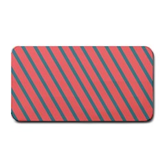 Living Coral Diagonal Stripes Medium Bar Mats by LoolyElzayat