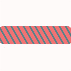 Living Coral Diagonal Stripes Large Bar Mats by LoolyElzayat