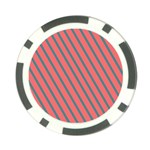 Living Coral Diagonal Stripes Poker Chip Card Guard Front