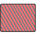 Living Coral Diagonal Stripes Fleece Blanket (Medium)  60 x50  Blanket Front