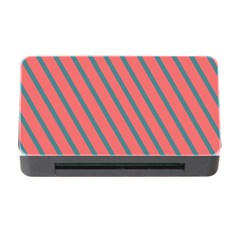 Living Coral Diagonal Stripes Memory Card Reader With Cf by LoolyElzayat