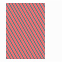 Living Coral Diagonal Stripes Small Garden Flag (two Sides) by LoolyElzayat