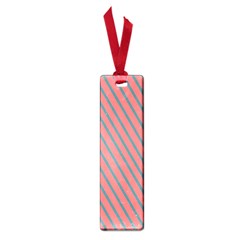 Living Coral Diagonal Stripes Small Book Marks by LoolyElzayat