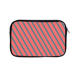 Living Coral Diagonal Stripes Apple Macbook Pro 13  Zipper Case by LoolyElzayat