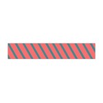 Living Coral Diagonal Stripes Flano Scarf (Mini) Back