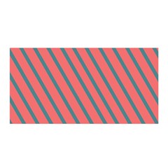 Living Coral Diagonal Stripes Satin Wrap by LoolyElzayat