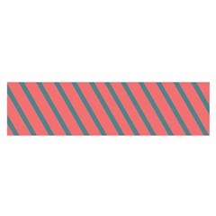 Living Coral Diagonal Stripes Satin Scarf (oblong) by LoolyElzayat