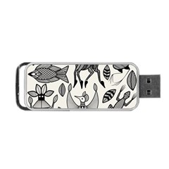 African Senufo Korhogo Tribal Ethnic Art  Portable Usb Flash (one Side) by BluedarkArt