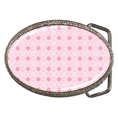 Traditional Patterns Pink Octagon Belt Buckles by Pakrebo