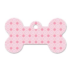 Traditional Patterns Pink Octagon Dog Tag Bone (two Sides) by Pakrebo